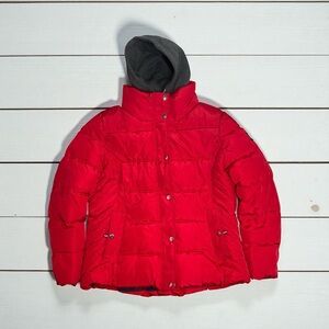 Tommy Hilfiger Red Puffer Jacket w/ Hoodie – Women’s XL